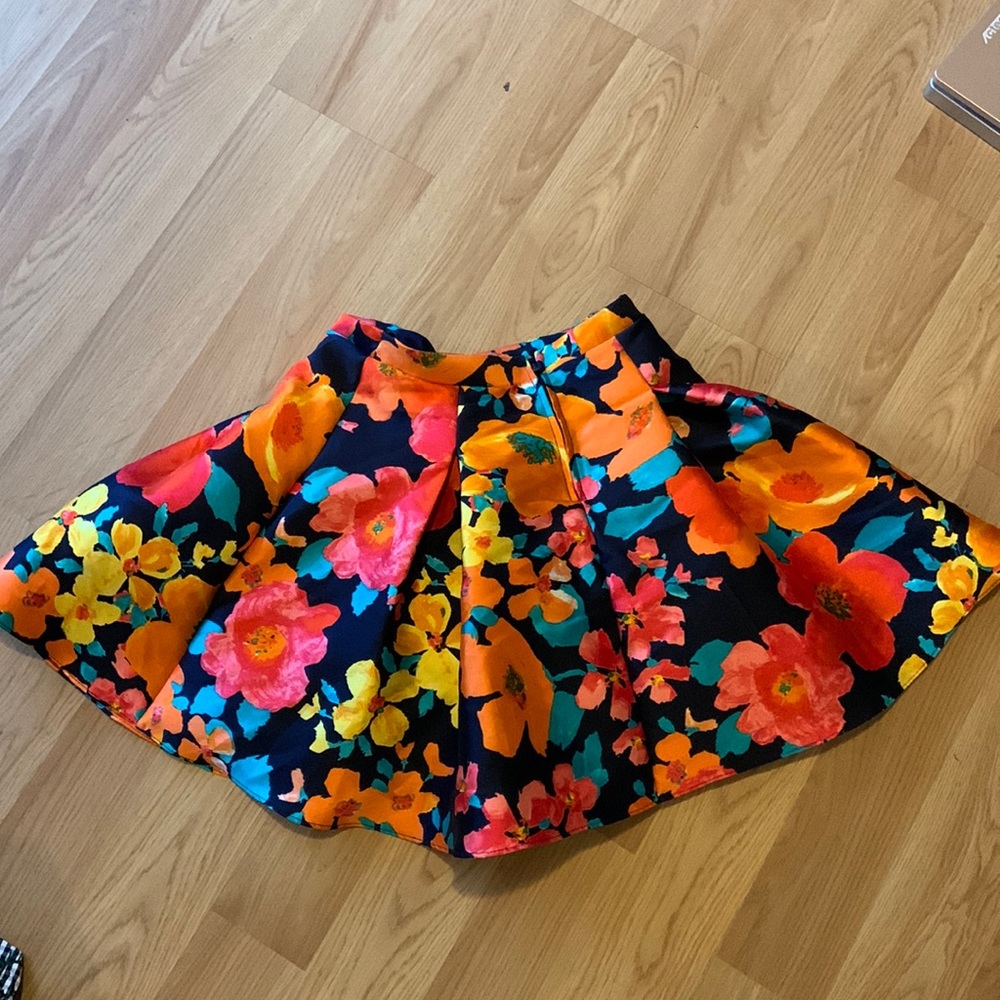 puffy floral skirt
